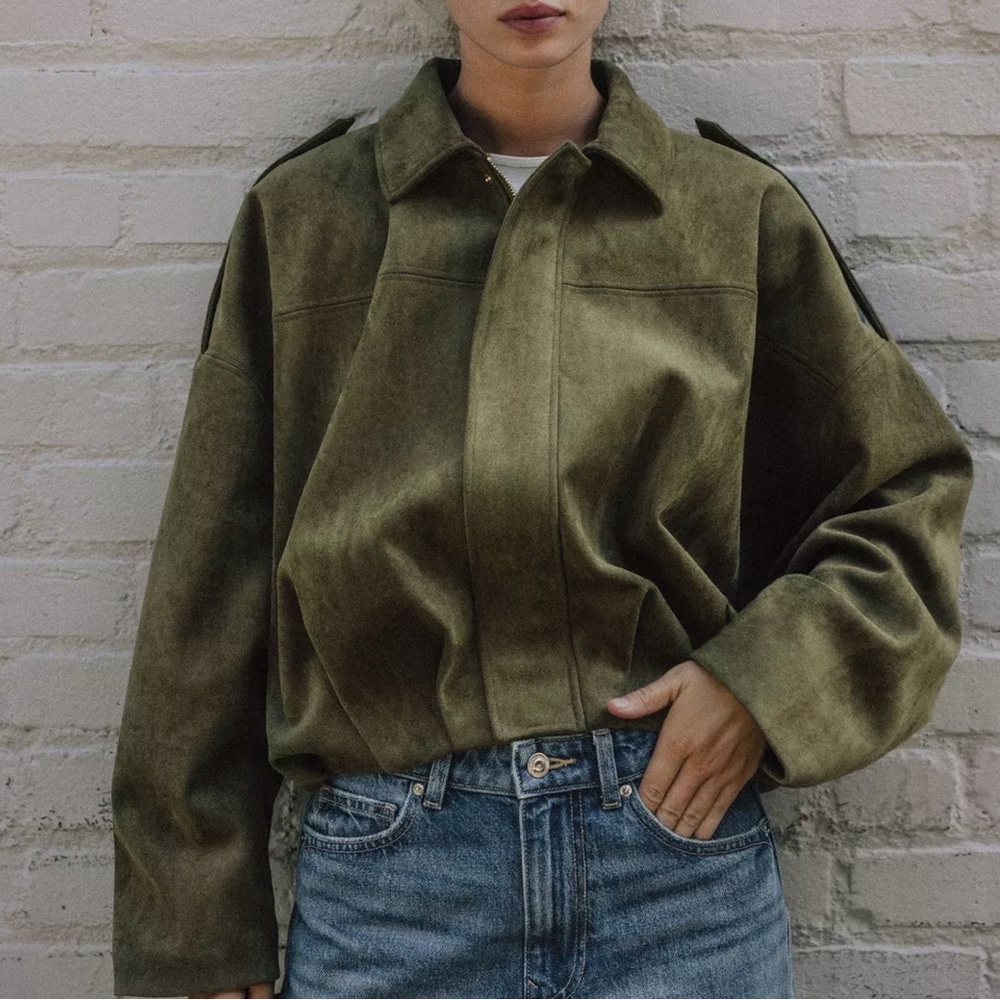 [SOLD] Zara Suede Bomber